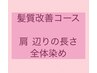 髪質改善カラーコース ●肩 辺りの長さ 全体染め