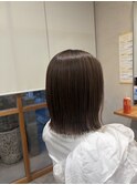 タイトなボブにツヤ感たっぷりのショコラブラウン♪