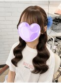 ハーフツイン（編みおろし）