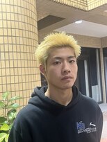 Men's salon Swell 成田店 Men'sパーマ/Men'sカット/眉毛【メンズサロン スウェル】&nbsp;ハイトーン×スパイキーショート [#成田 #MEN'S #メンズサロン]