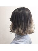 グラデーション_切りっぱなしボブ