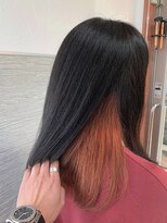 アトリエ リアン(atelier Lian)&nbsp;【お客様スタイル】インナーカラー　オレンジ