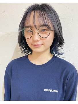 アミュー(amiu) グレージュインナーブルー