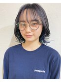 グレージュインナーブルー