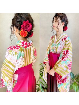 ブルーム(Bloom) 袴着付け＋編み込みアレンジ　Bloom【ブルーム/三郷駅】