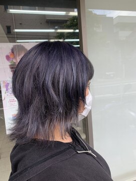プロデュース 東橋本店(Produce) ウルフ×前髪カラー×ディープブルーシルバー【橋本/東橋本】