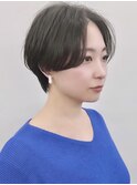 ボブショート中野グレージュハイライトケアブリーチイルミナ