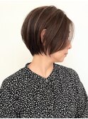 ハイライト白髪ぼかしダブルカラーインナーカラーショートボブ