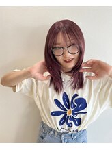 ゲリール ヘア プラス ケア(guerir hair+care) 【guerir hair + care】レイヤー×ラベンダーピンク