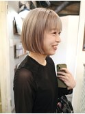 【リオン】ボブ/ブロンド/ハイトーン/ミニボブ/四条/河原町