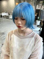 サロウィン 新潟万代店(SALOWIN)&nbsp;★美髪ブルーアッシュブルーカラーネビージュバイカラー