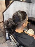 マガジンパーマ　福岡マンバン　ポニテアレンジ