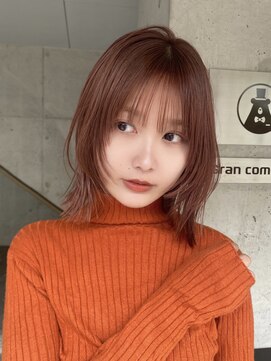 ガーデン 渋谷(GARDEN) ボブ フェイスレイヤー 似合わせ オレンジカラー