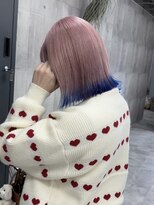 エヴァン(HEVIN) ピンク×ブルー/裾カラー