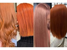 「高彩度カラー」×「ジンジャーオレンジ」［酸性ストレート/髪質改善/ボブ/ケアブリーチ/インナーカラー］