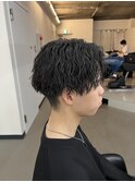 爽やか無造作ツイストスパイラル センターパート