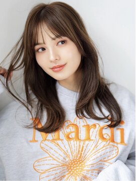 イチパーセント 横浜(1%) 着物ヘア/ダークアッシュ/ミディアムレイヤーカット/横浜