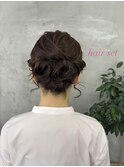 結婚式　お呼ばれ　ヘアセット