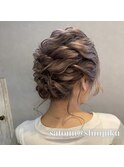 【W-新宿店 担当Satomi】モテ髪/小顔アレンジ/結婚式/ヘアセット
