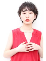 ヨファヘアー 岡本店(YOFA hair)&nbsp;黒髪イメチェンショート前髪似合わせ　0506