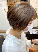 ［OCEAN Hair&Life 水田成美］人気ショートボブ×マロンベージュ
