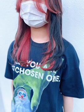 ロンド(Le rond) フラッシュピンク×インナーカラー、レイヤースタイル