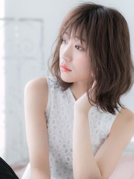 ドクターズ サロン ラブ(Dr's Salon LAB) シースルーバングくせ毛風外ハネミディアムg古河20代30代40代