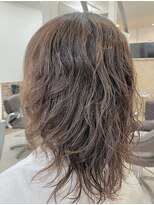 カットハウス はさみの部屋&nbsp;ミディアムレイヤー/ラフウェーブ/縮毛矯正/デジパ/前髪あり