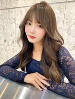 ルームバイシー 新宿(Loom. by Sea)&nbsp;韓国風前髪/シルキーベージュ/グレージュカラー/斜めバング