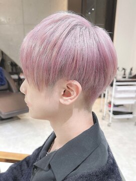 デイズ(days) ピンクカラーツーブロックマッシュショート ウルフハイライト