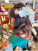 ハーフアップでシックに～♪