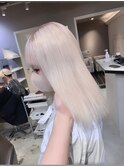 6942ニュアンスカラーホワイトアッシュハイトーンカラー韓国ヘア