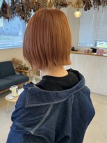 エメ 小山(Aimer)&nbsp;オレンジベージュ/ブリーチ1回/ミニボブ/小山/学割U24/髪質改善