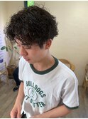 波巻きツイストスパイラルパーマ*センターパーツ*韓流風