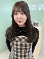 イロウ 天神大名店(IROW)&nbsp;顔周りレイヤーカット　アッシュベージュ　ロング【天神大名】