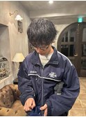 シャドウパーマ/緩く無造作なパーマで扱いやすく◎