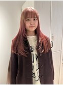 ピンクベージュ×ピンクグラデーション