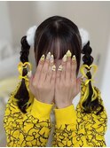 ハート編みおろしツイン