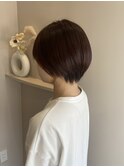 ショートヘア×レッドブラウン◎