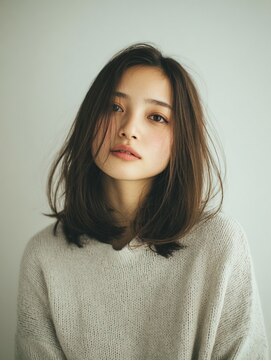 ハート 新子安店(HEART) 着物ヘア/ダークアッシュ/ミディアムレイヤーカット/新子安