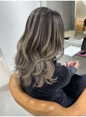 大人ハイライト×グレージュレイヤー