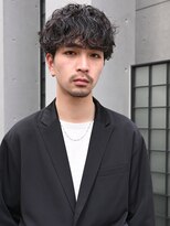 テン 心斎橋(tenn.)&nbsp;難波シャドウパーマメンズマッシュウルフカット波巻きパーマ色気