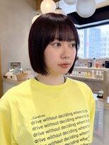 ロンドアジュール 横浜(Lond azur)&nbsp;ダークラベンダー/くびれレイヤー/韓国巻き/顔周りカット/横浜