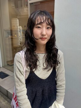 メルト 西梅田店(melt) セミロングフェイスレイヤーパーマ