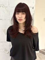 ヨーク(YOKE)&nbsp;【YOKE】レイヤーロングハッシュレイヤーミディアム暖色顔周り