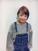 クロップ エス 茅ヶ崎本店(crop es)&nbsp;カラーで遊んだ先端系ボブ
