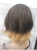 切りっぱなし裾カラー◇ハニーイエロー