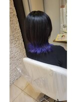 フレイストート(Frais Tout) ブリーチインナーカラーブルーバイオレット　髪質改善　
