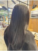 レイヤーエモージュ斜めバング小顔愛されグレージュカラー