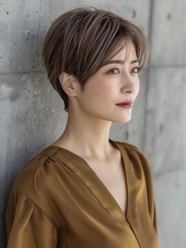 アルトリスト(Altruist Aging×HAIR&SPA) ◎イメチェンピンクベージュアンブレラカラー前髪クールショート